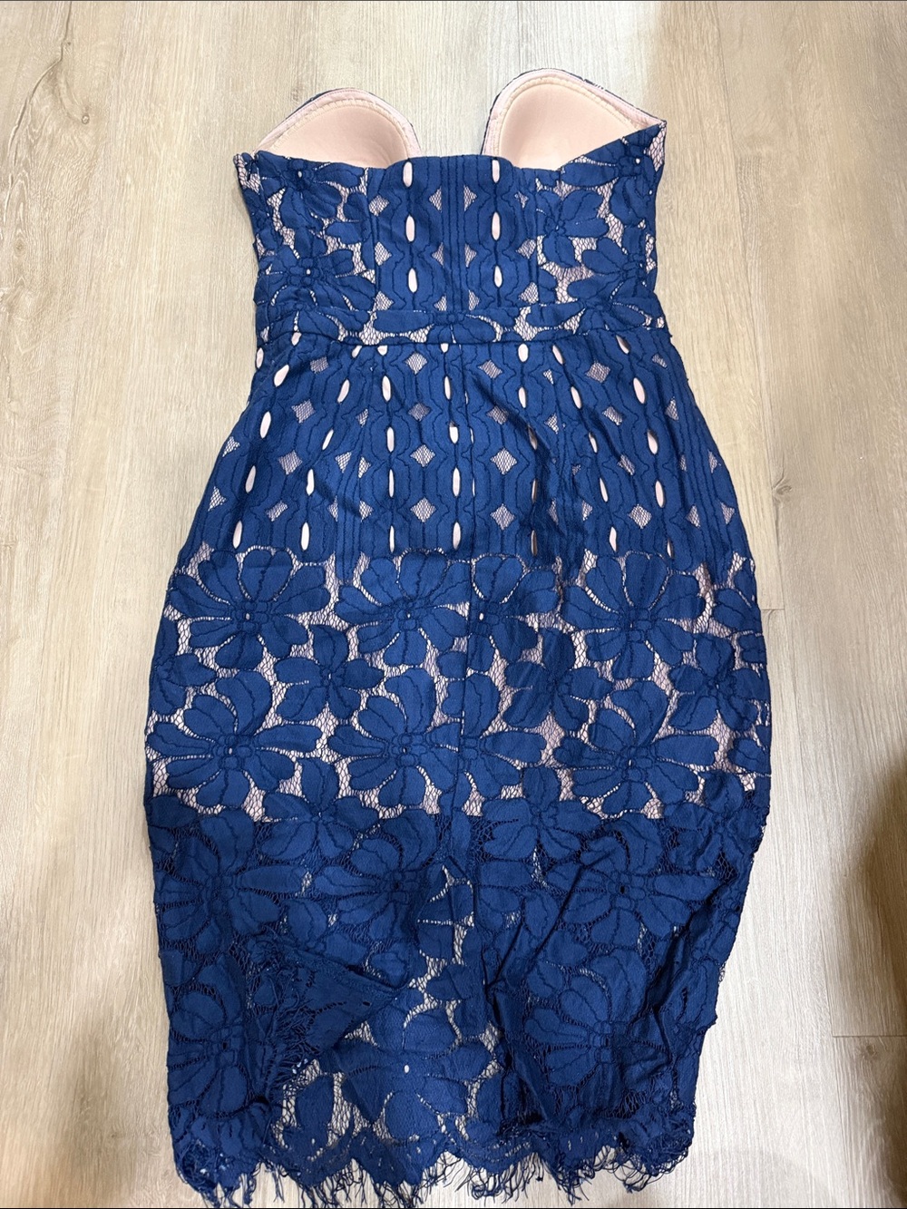 Stylestalker Navy Blue Lace Midi Dress - Picture 5 of 6